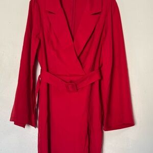 SHEIN Vibrant Red Long Sleeve Jumpsuit